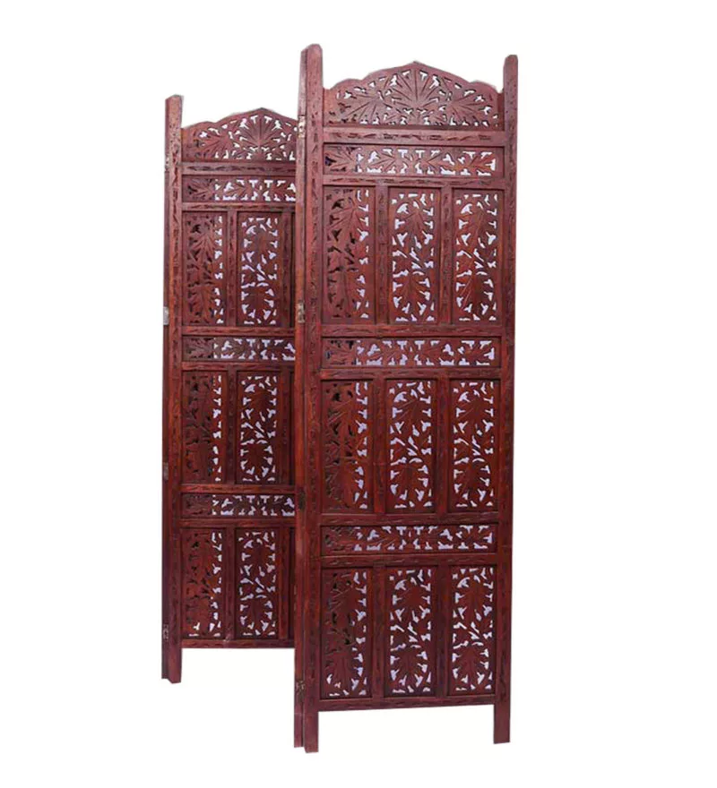 शीशम की लकड़ी से हस्तनिर्मित रूम डिवाइडर दृश्य 3