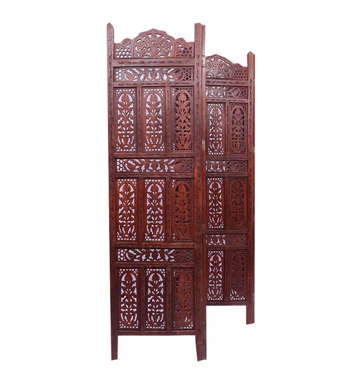 4 Panel Room Divider in Sheesham Wood view 5