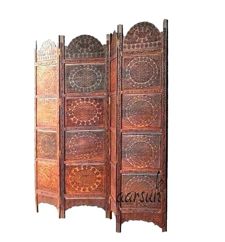 Floral Carving Partition Screen in Sheesham Wood