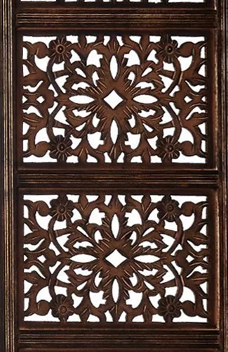 Fold-able Partition Screen in Mango Wood & MDF view 3