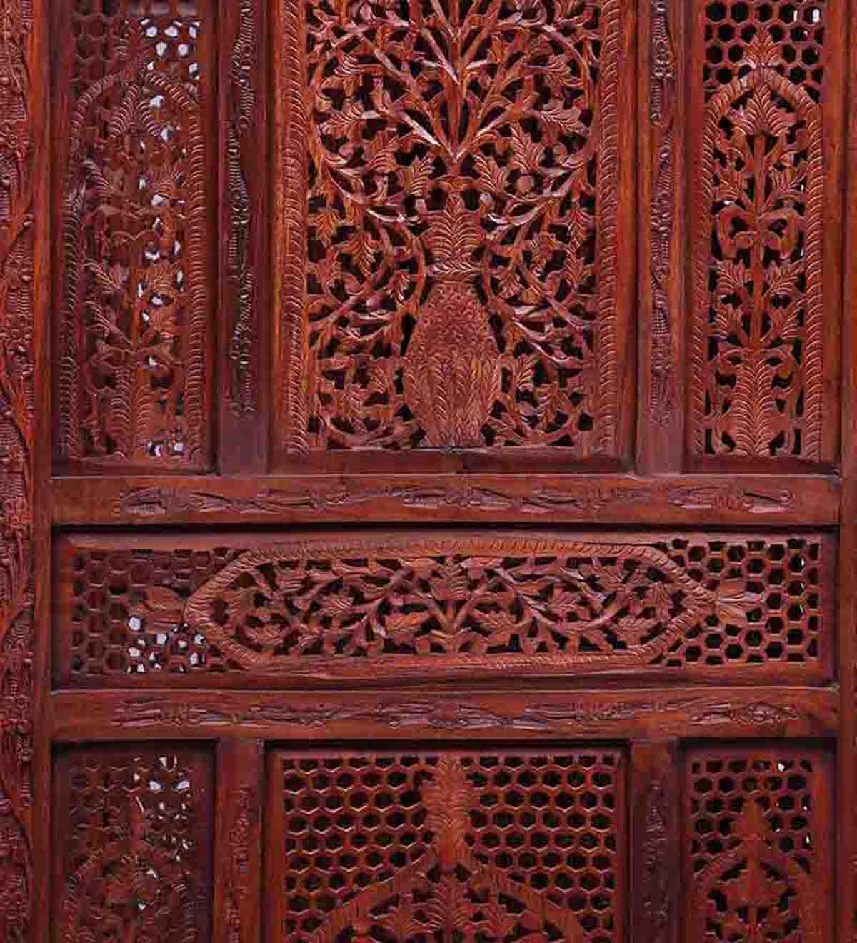 Folding Partition Screen Sheesham Wood view 5