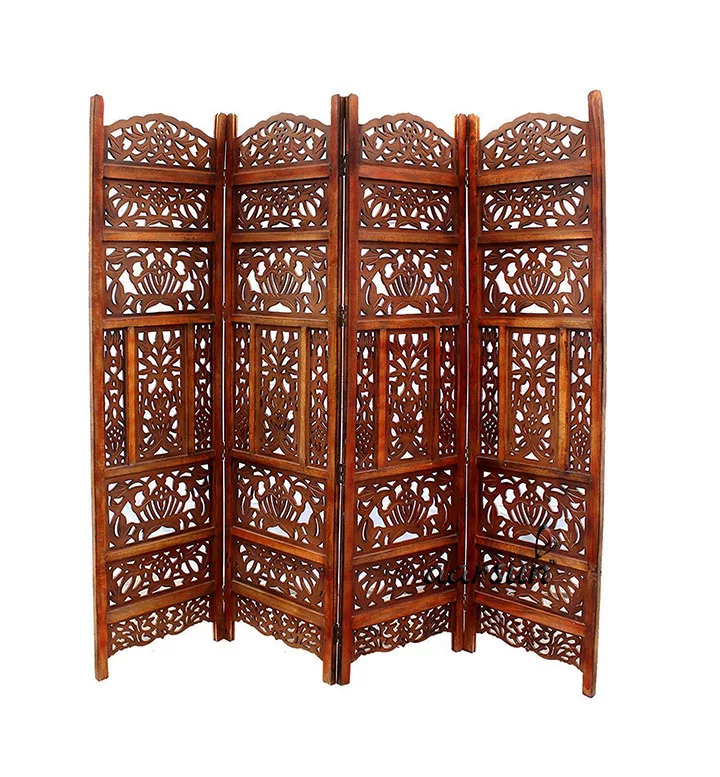 Leaf Design Wooden Room Divider