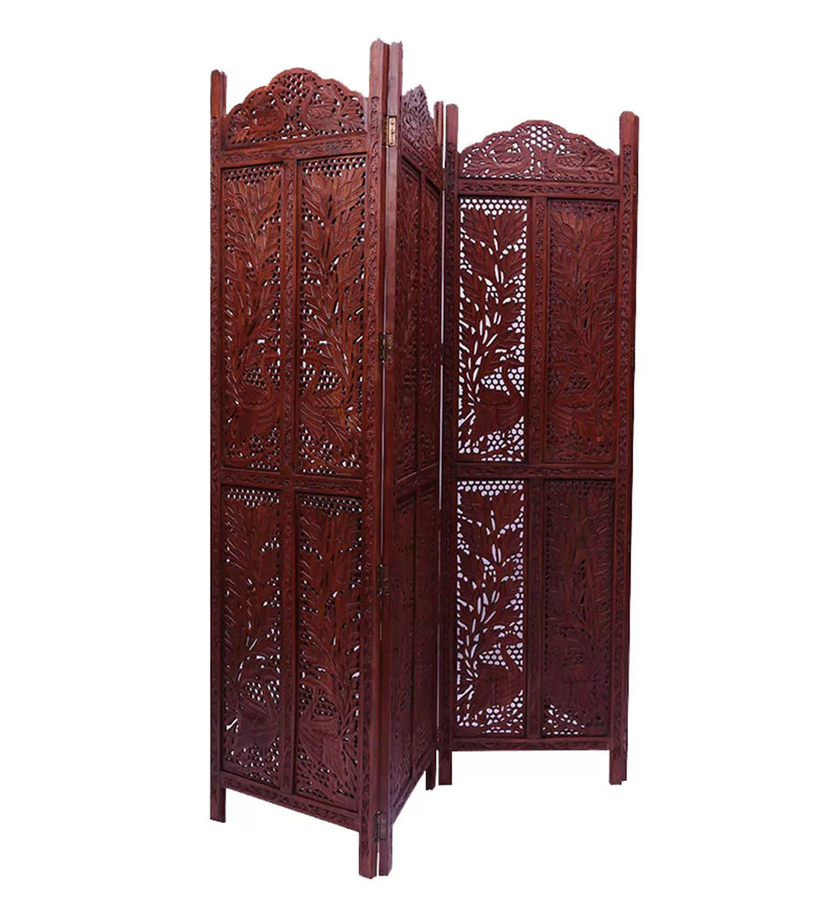 Peacock Carving Room Divider in Sheesham Wood view 3