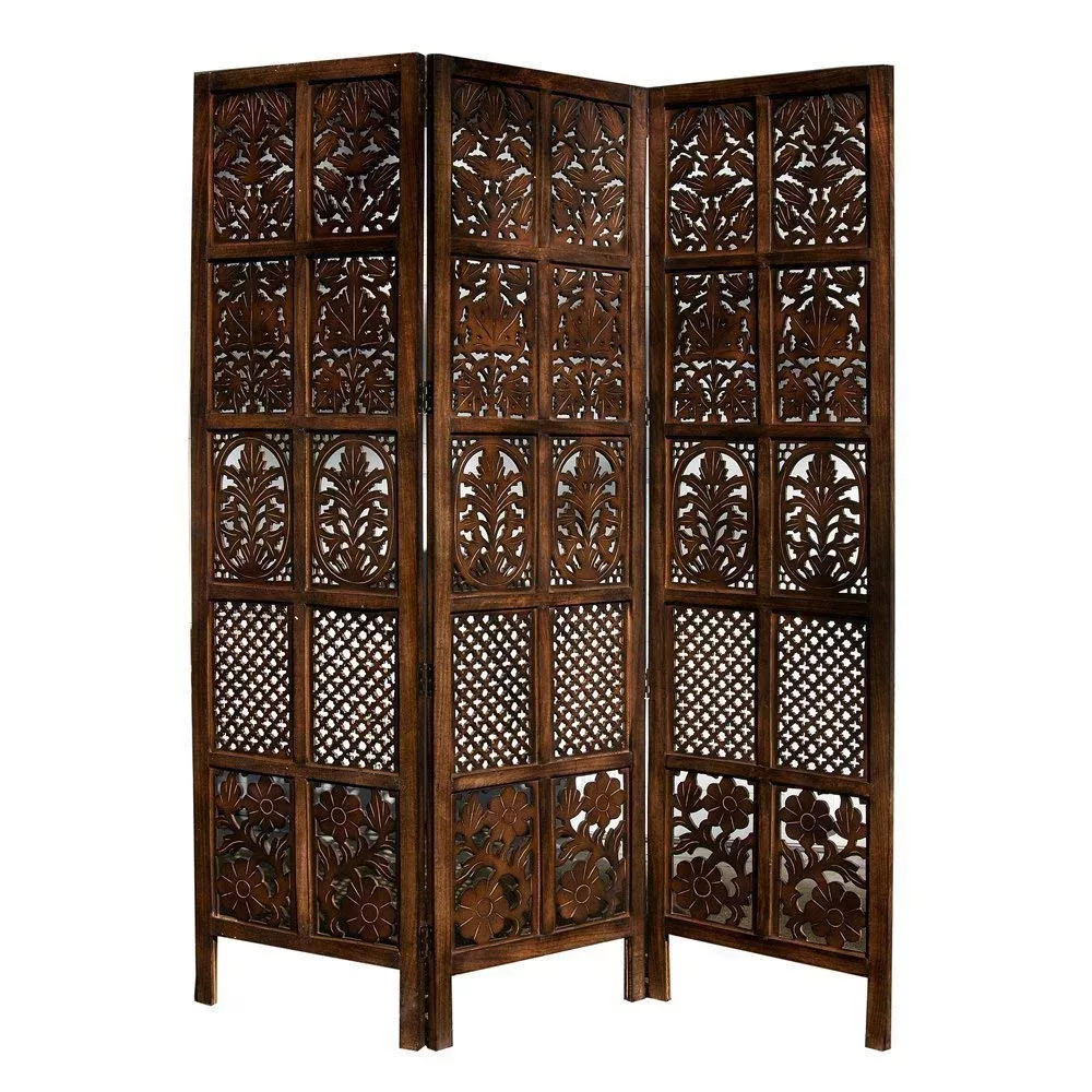 Room Divider 3 Panel in Mango Wood & MDF