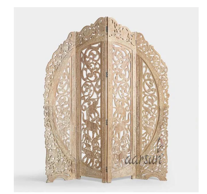 Round Wooden Partition Screen