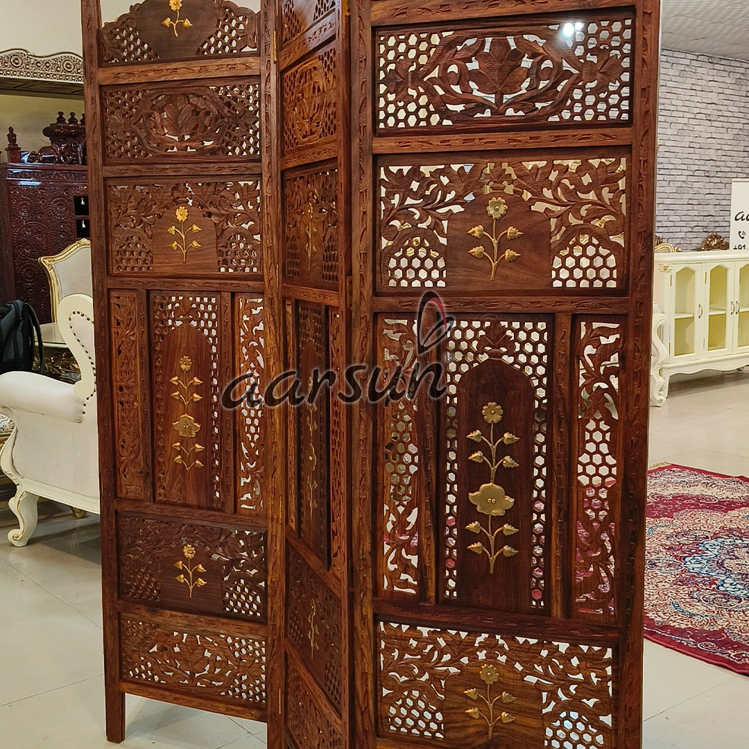 Sheesham Wood Partition Walls- Room Divider view 11