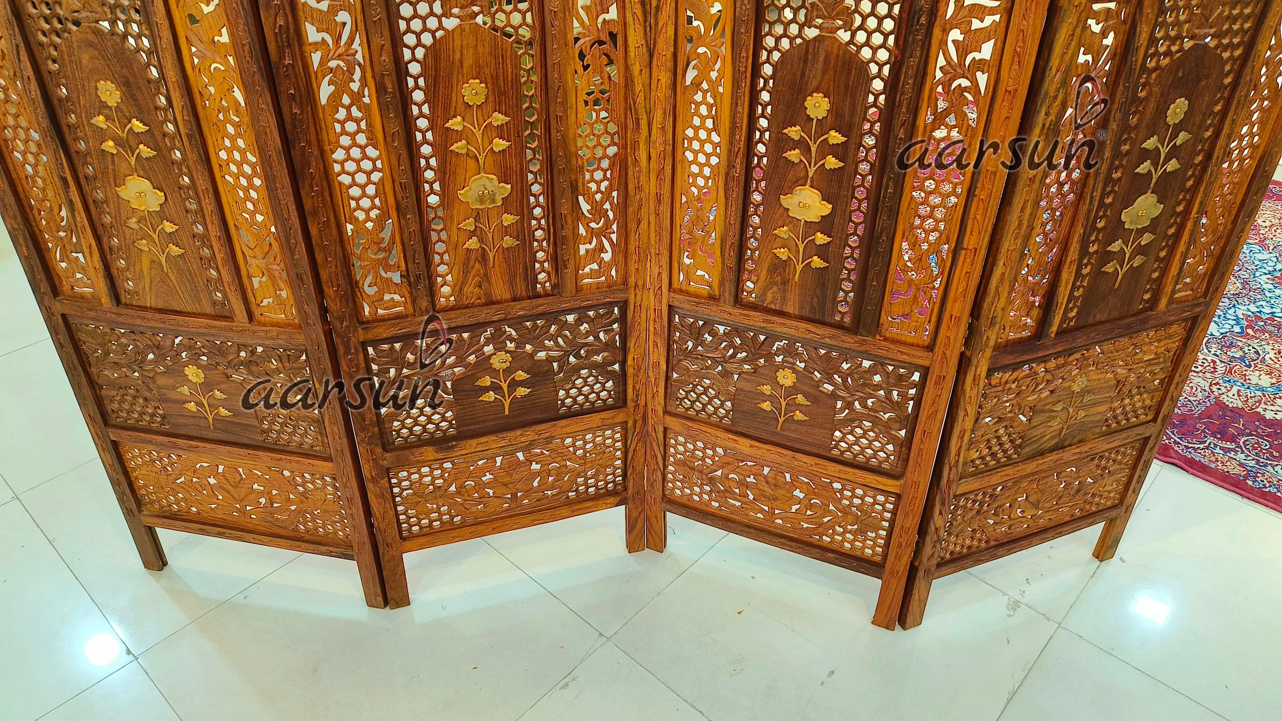 Sheesham Wood Partition Walls- Room Divider view 6