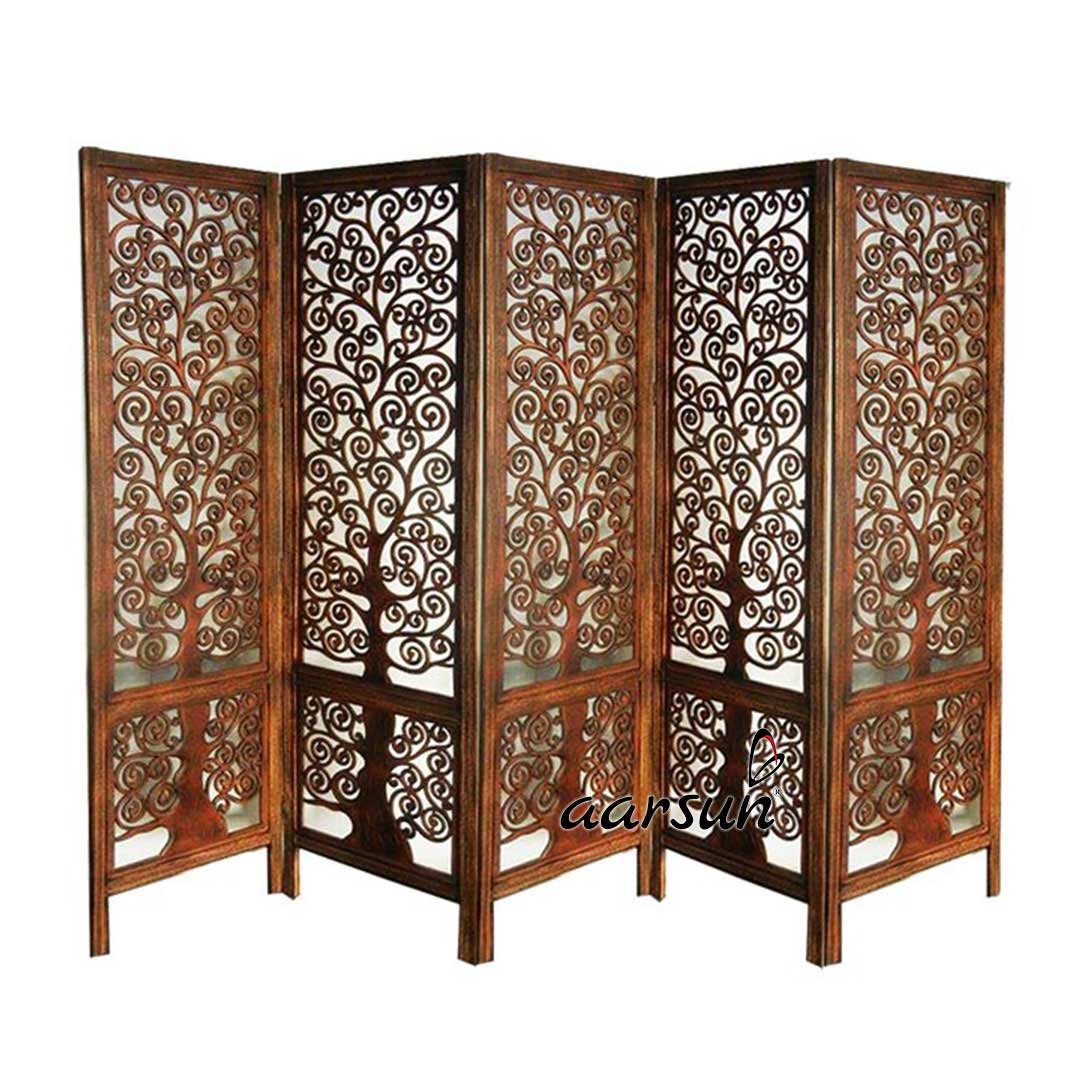 Tree Design 5 Panel Room Divider