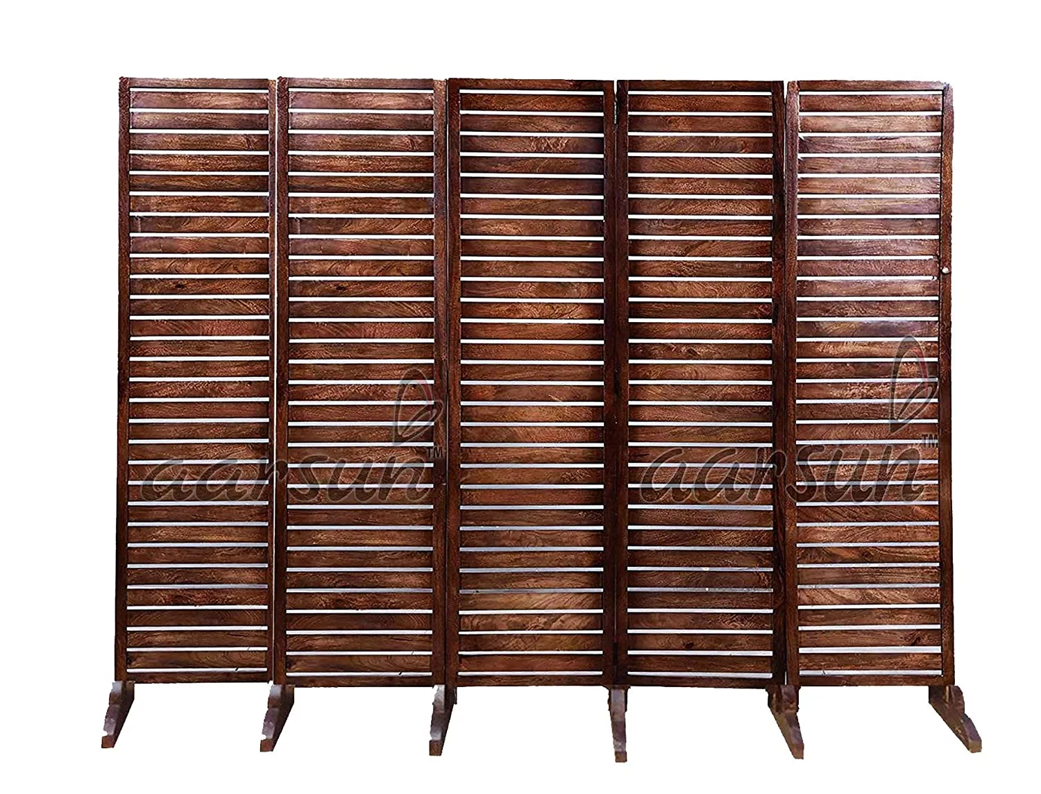 Wooden Partition 5 Panel with Stand